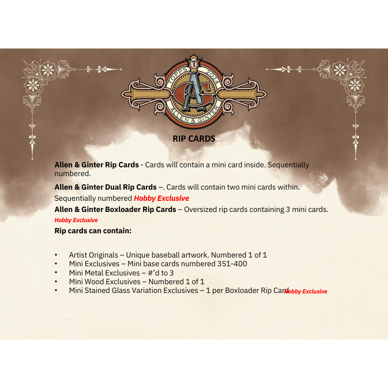 2024 Topps Allen and Ginter Baseball Hobby 12 Box Case