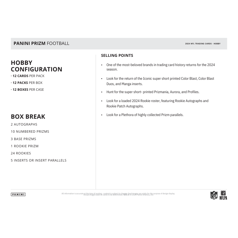2024 Panini Prizm Football Hobby Box