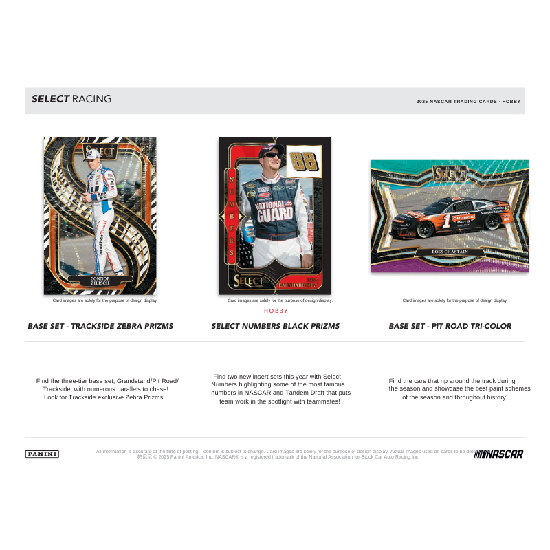 2025 Panini Select Racing Hobby 12 Box Case